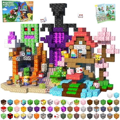 Magnetic Blocks, 300PCS Toys Building Cube Birthday Gifts for Kids by SSAWER