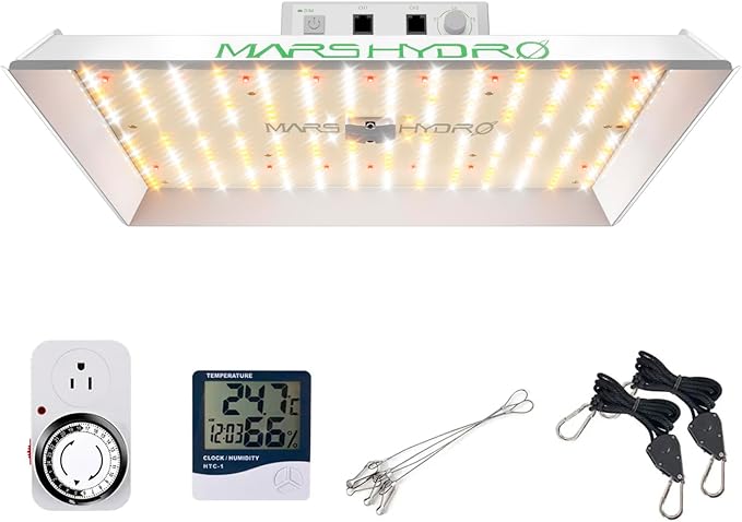 MARS HYDRO 2024 New TS1000 150 Watts LED Grow Lights for Indoor Plants, Patented Reflector Dimming Daisy Chain Sunlike Full Spectrum Growing Lamps for Seedlings Veg Bloom in 3x3 Grow Tent Greenhouse