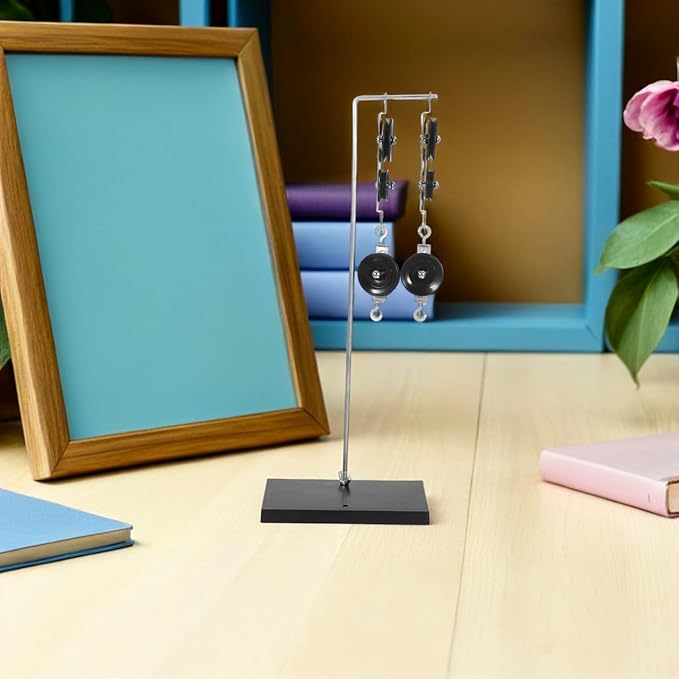iplusmile Pulley Block Set Physics Lab Science Kit Experiments - Pulley Blocks with Holder and Rope for Science Classroom School Students Physics Class - Random Color