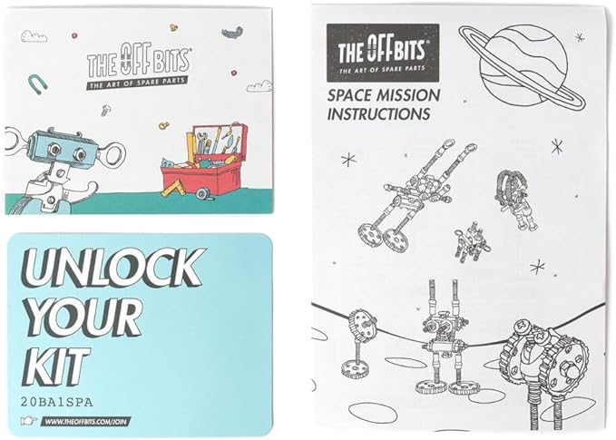 The Off Bits Space Mission Educational Build Your Own Robot Toy, Stem Building Toys for Boys and Girls, Valentine Birthday Gift for Kids Montessori Play Kit, Steam Toys for Kids Ages 6 7 8 9+