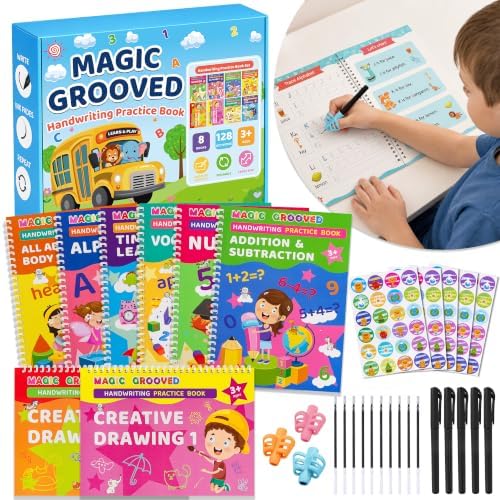 Magic Grooved Writing Practice Books for Kids 3-8 Deepened Groove by Unknown