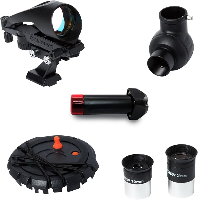 Celestron Inspire 100AZ Refractor Telescope with Built-in Smartphone Adapter, Blue