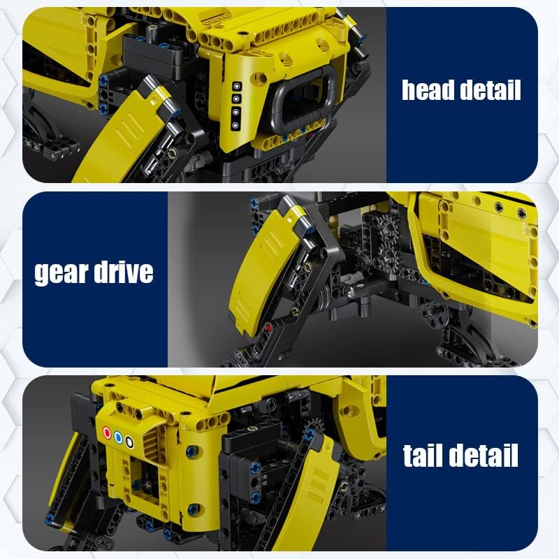 Mould King Robot Dog Building Kit, 936PCS Yellow APP RC Programmable STEM Toy, Robot Toys for Kids, Power Module & Educational Model - Image 4
