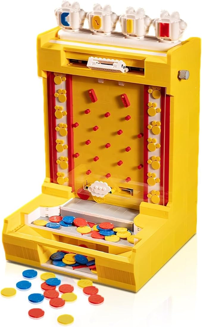 Sosuy Motorized Coin Pusher Building Blocks Set 2093 Pcs – Interactive Arcade Game DIY Construction, for Boys, Educational STEM Toy for Kids Teens Adults, Family Activity