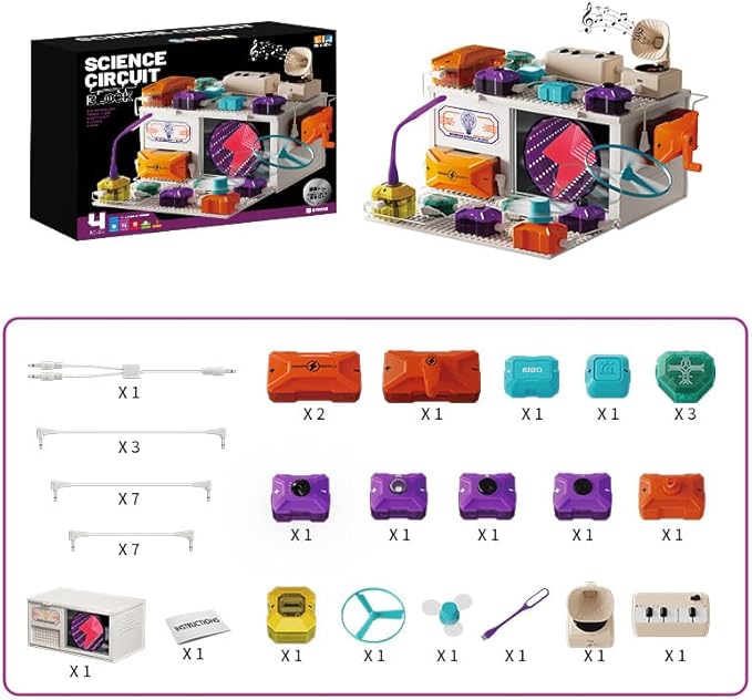 Dollox Science Kits for Kids, Advanced Electrical Circuit Exploration Kit with 380+ Projects, Educational Electronics Toy for Boys and Girls, Perfect for Christmas Stocking Stuffers and Birthday Gifts