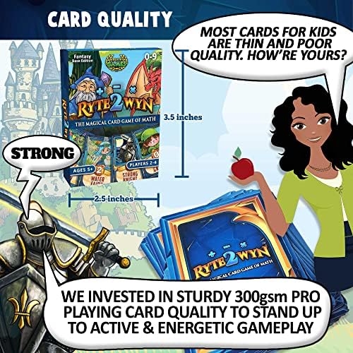Ryte2Wyn - The Magical Card Game of Math - Practice Every Addition, Subtraction and Multiplication Math Fact from 0-9 - Ages 5 & Up - Kindergarten, 1st, 2nd, 3rd, 4th & More - Image 4