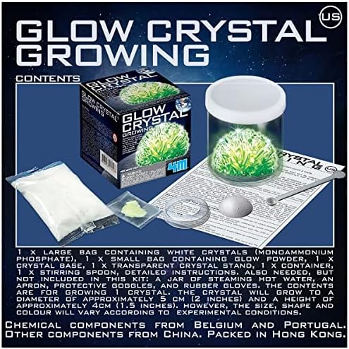 4M Glow Crystal Growing Kit - Grow a DIY Crystal Experiment Specimen, A Great Educational STEM Toys Crystal Making Gift for Kids & Teens, Boys & Girls - Image 6