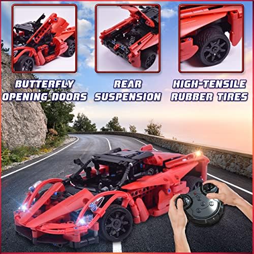 WISEPLAY Build Your Own RC Car Kit- 380PCS STEM Remote Control Car Building Kit - Great Building RC Gift for Your Kid - Image 3