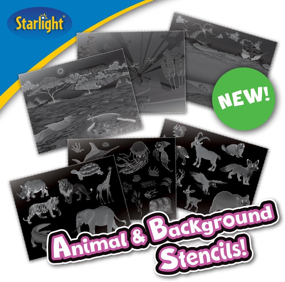 Starlight Light-Activated Sun Print Kit for Kids, Animal Theme, 20 Sheets - Image 6