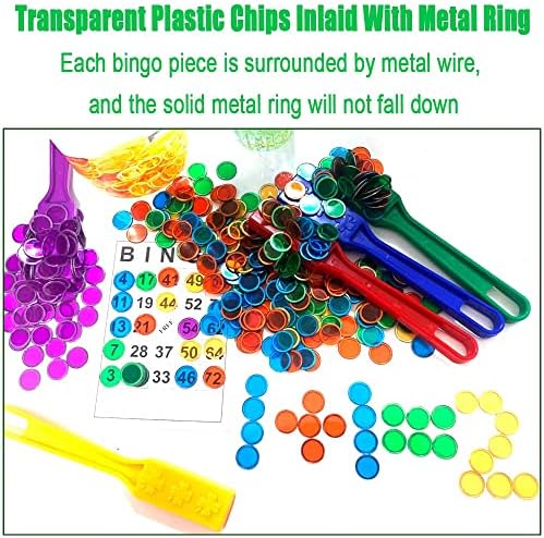 Magnetic Wands and Bingo Chips Game Tokens Educational STEM Kits for Learning, Sensory Bins, Science, Counting & Sorting 5-Pack & 500 Metal Chips - Image 2
