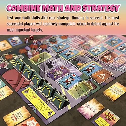 Outnumbered: Improbable Heroes Board Game - A Mensa Award Winning Superhero Math Game | Fun & Educational Game for Kids, Adults, and Families | STEM Toy to Learn Multiplication & Division - Image 4