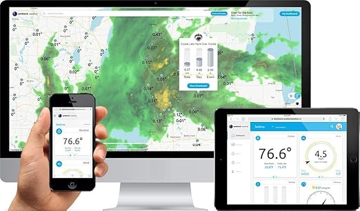 Ambient Weather WS-7078 Smart Weather Station w/WiFi Remote Monitoring and Alerts