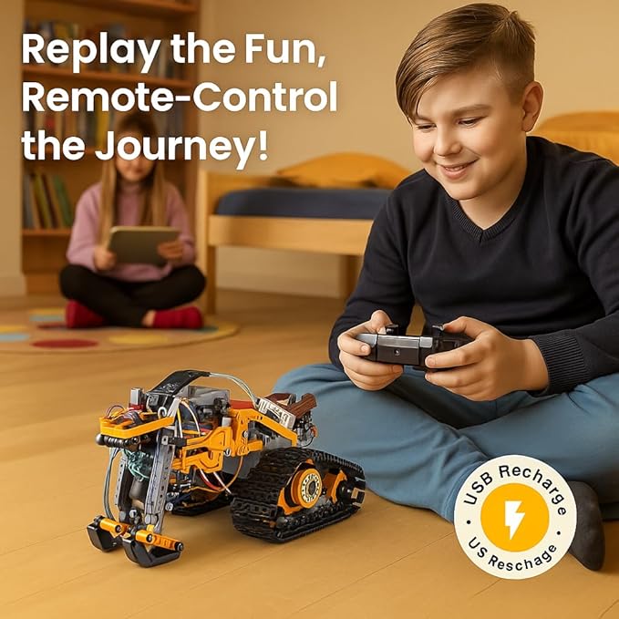 5 in 1 STEM Robot Building Kit, 673 Piece APP/Remote Control Mech RC Robotics for Kids Ages 8-12, Educational Science Kit Coding Robots Toy Building Set, Birthday Gifts for Boys Age 8-14+
