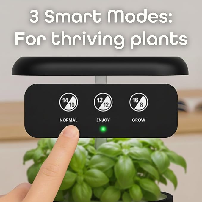 Nouri 7 Pod Smart Garden for Home Cooks | w/Heirloom Salad | Hydroponics Growing System | LED Grow Lights | Indoor Herb Garden Kit | Herb Growing Kit Indoors for Plant Lovers, Gardeners, Kitchen