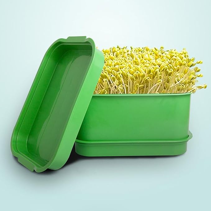 Seed Sprouter Kits Bean Sprout Tray Microgreens Propagators Grow Trays Germinated Seed Indoor Seed Sprouting Tray Plastic Container