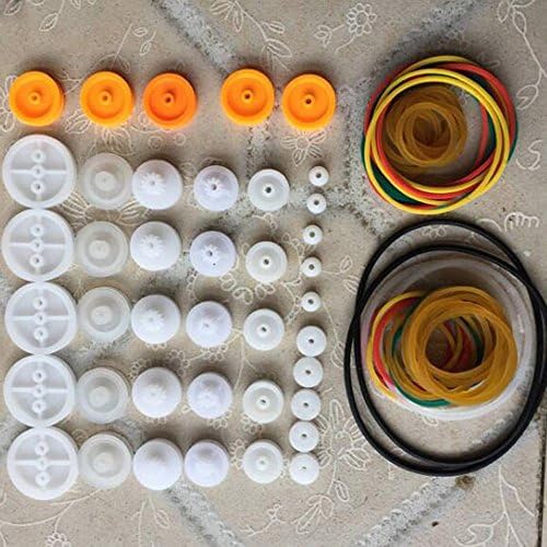 Pulley Combination Package Wheel Group Rubber Transmission Belt Rubber Band Model Toy Car Accessories For Science Experiments Diy Robots - Image 4