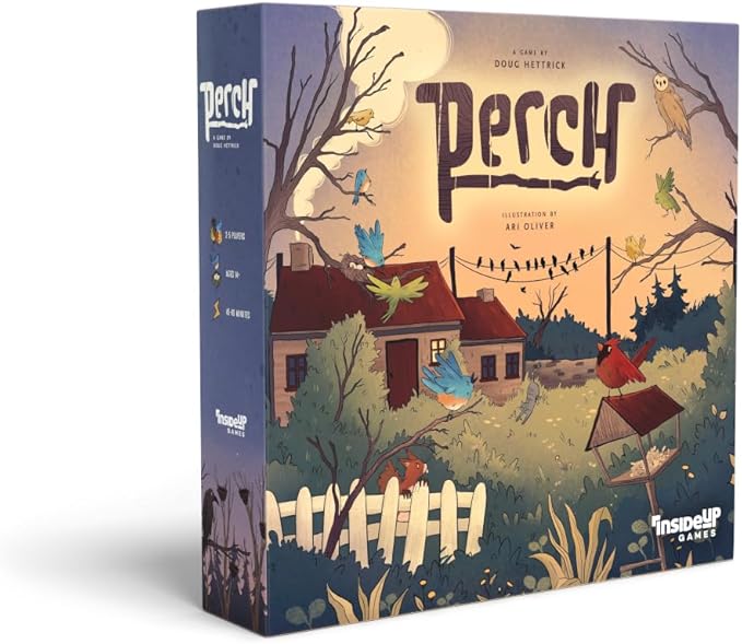 Inside Up Games Perch | Fast-paced, Interactive Battle of The Birds |Area Control, Unique Bag Building with a Bold Table Presence| for 2 to 5 Players | 45-60 Minute Playtime