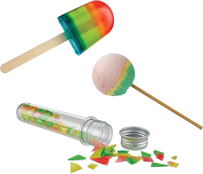 MindWare Science Academy Rainbow Bath Soap lab - Kids & Teens Create 3 Bath Bomb and soap Crafts with Our 27pc Science kit – A Creative DIY Chemistry kit for Both Boys & Girls