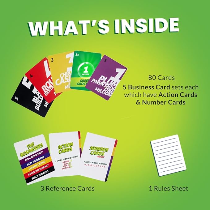 Card Game - White Washers, Bluffing & Strategy Game for All Ages, Christmas Stocking Stuffers, Fun Family & Party Game for Teens & Adults, Perfect for Ages 12, 13, 14 & Up (3-5 Players)