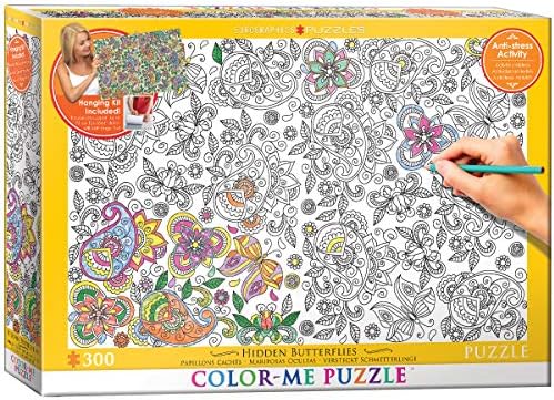 EuroGraphics Hidden Butterflies Color Me Puzzle (300 Piece) by EuroGraphics