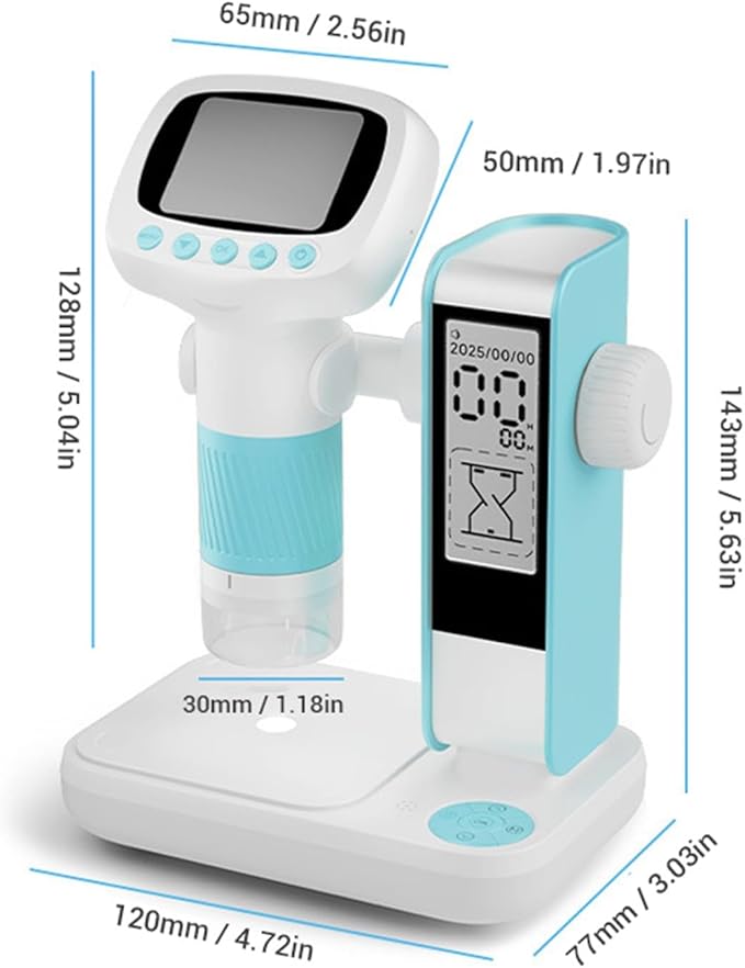 ViaGasaFamido Kids Microscope Kit Handheld Desktop 2-in-11080P High Definition Childrens Digital Microscope Professional Grade with Camera for 3+ Boys Girls