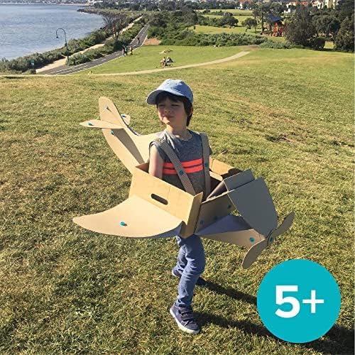 Makedo Discover | Upcycled Cardboard Construction Tool Kit in Small Toolbox (126 Pieces) | STEM + STEAM Educational Toys for at Home Play + Classroom Learning | Reusable Tools for Boys & Girls Age 5+