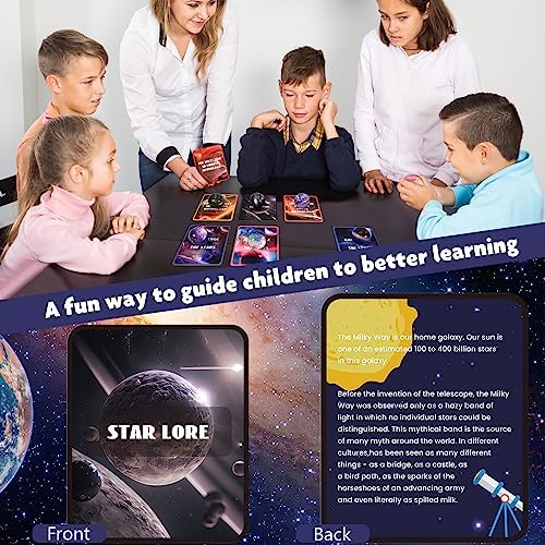 Pllieay 16PCS Solar System for Kids Galaxy Space Toys, 45mm Bouncy Balls Bulk and Galaxy Flashcards for Party Favors, Educational Space Toys - Image 4