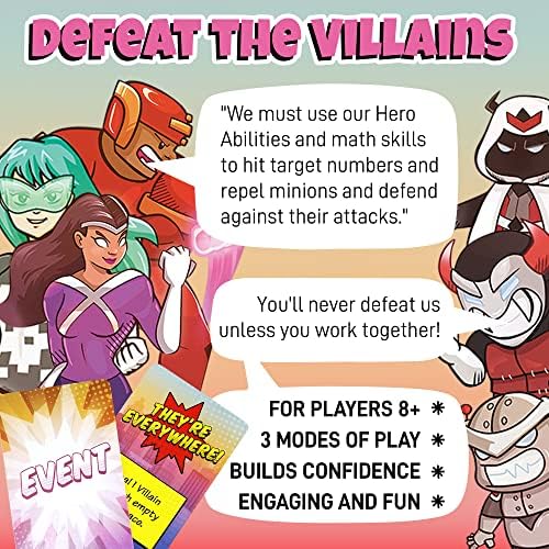 Outnumbered: Improbable Heroes Board Game - A Mensa Award Winning Superhero Math Game | Fun & Educational Game for Kids, Adults, and Families | STEM Toy to Learn Multiplication & Division - Image 3
