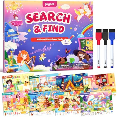 JoyCat Search & Find Activity Books, Educational Toy for Girls Ages 3-6 by JOYCAT
