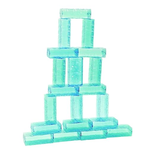 Excellerations Ice Blocks Set of 20, Building Blocks, STEM Engineering for Kids, Jumbo Floor Block Set