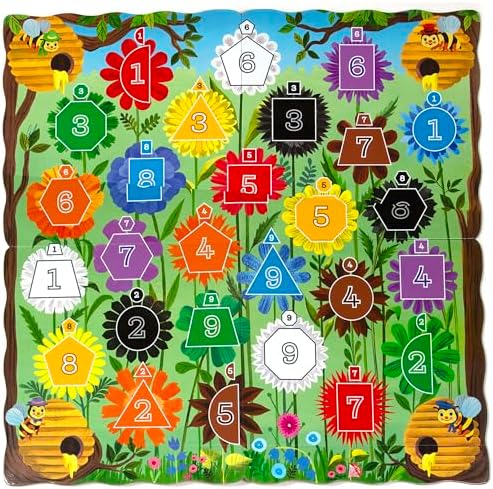eeBoo: Bouncy Bees Board Game, Learn Colors Numbers and Shapes, Strategy Game for 2-4 Players, Screen-Free Fun, Kids Ages 3 and up - Image 6