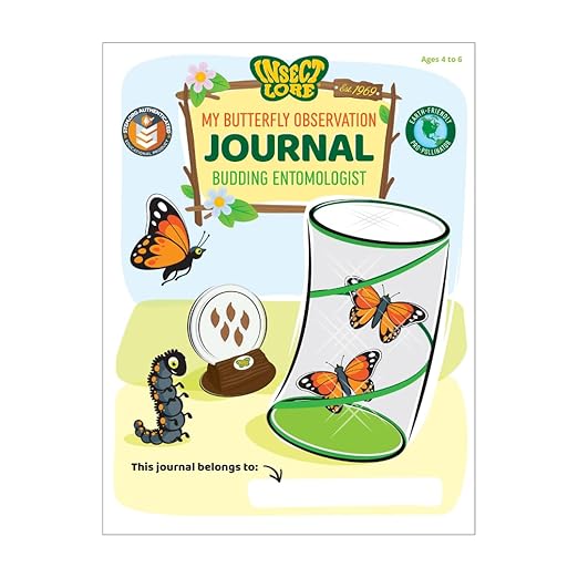 Insect Lore Butterfly Garden Kit – Live Caterpillar Habitat with Pre-Paid Voucher and Pop-Up Habitat– STEM-Accredited Butterfly Growing Kit for Kids, Classrooms, and Homeschool Learning