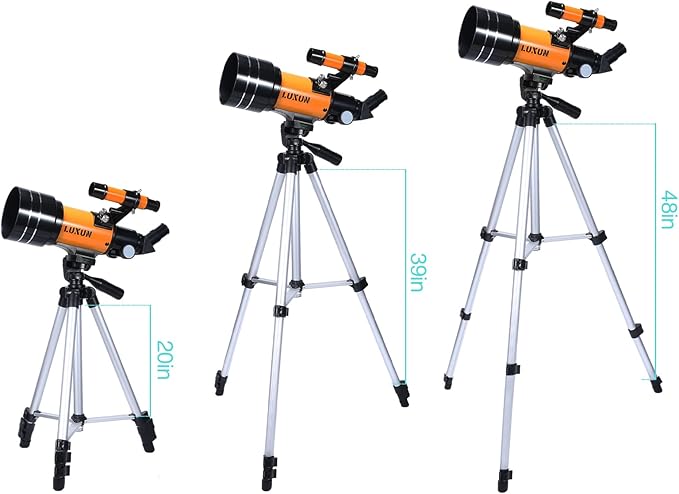 Telescope for Kids and Adults,70mm Astronomical Telescope Refracting with Multilayer Broadband Coating(15X-150X),Adjustable Tripod and Finderscope