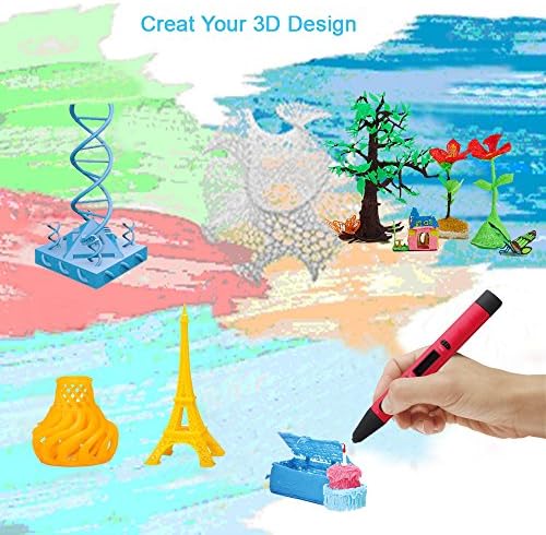 MIKA3D 32 Colors 3D Pen PLA Filament Refills, Each Color 10 Feet, Total 320 feet, Pack with 4 Finger Caps - Image 4