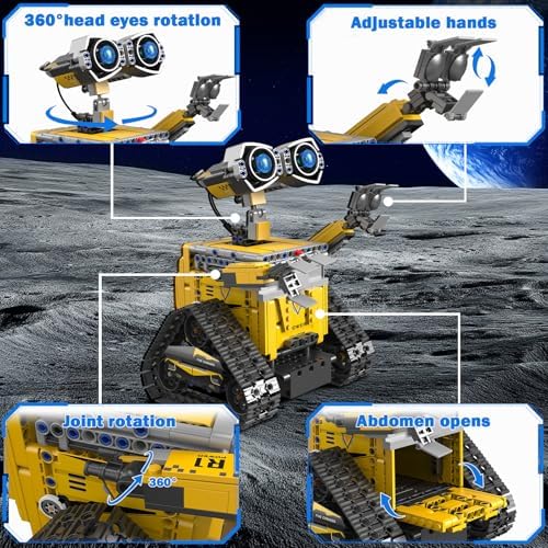 5-in-1 Remote Control Robot Building Kit, 724 Pcs Buildable Model Engineering Toys, No Coding Needed, Creative Ideal Gift for Boys Girls Kids Ages 8 9 10 11 12 13 Year Old - Image 3