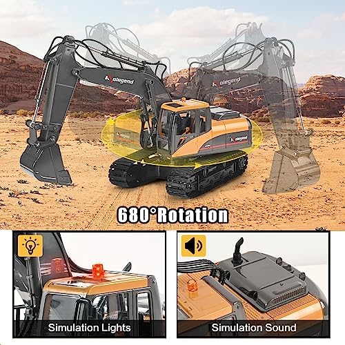 kolegend RC Excavator 3-in-1 Remote Control Excavator for Kids & Adults - Image 4