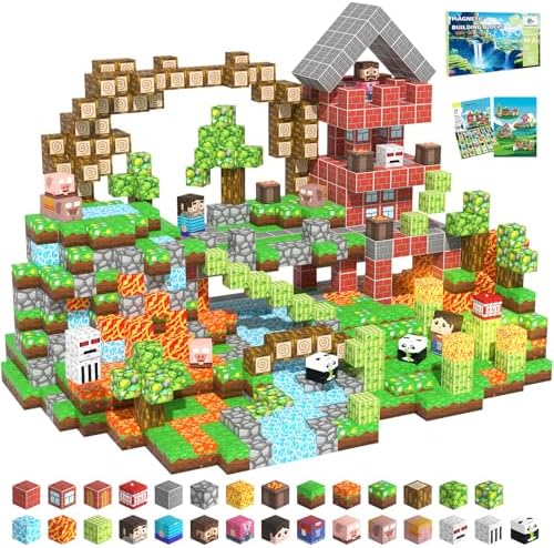 Magnetic Blocks, 150PCS Light Up Building Cube Toys Gifts for Kids by SSAWER