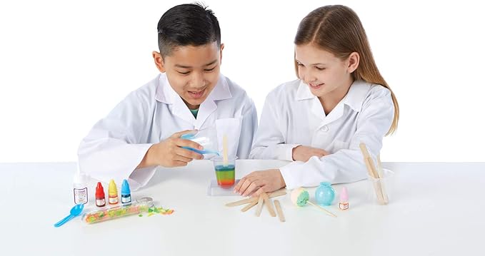 MindWare Science Academy Rainbow Bath Soap lab - Kids & Teens Create 3 Bath Bomb and soap Crafts with Our 27pc Science kit – A Creative DIY Chemistry kit for Both Boys & Girls