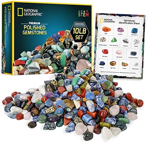 National Geographic Polished Stones and Crystals 10 Lb. Bulk Collection by BlueMarbleToys