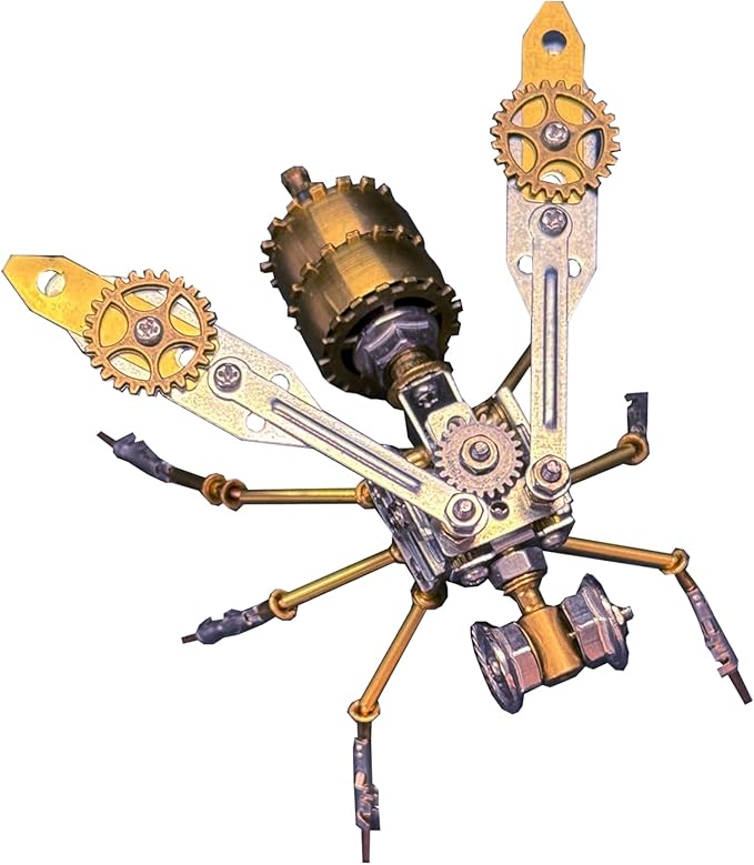 Mechanical Wasp Model Steampunk Insect Sculpture,3D Metal Model Kits, DIY Projects Hobby Kit Metal Building,Arts and Crafts Sets,Gifts for Birthday (Mechanical Wasp A)