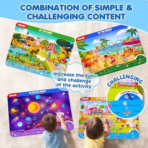 BBWOO Search and Find Activity Book, Reusable Travel Game Toys for Kids 3-8 - Image 4