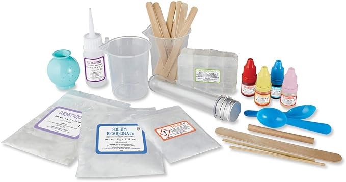 MindWare Science Academy Rainbow Bath Soap lab - Kids & Teens Create 3 Bath Bomb and soap Crafts with Our 27pc Science kit – A Creative DIY Chemistry kit for Both Boys & Girls