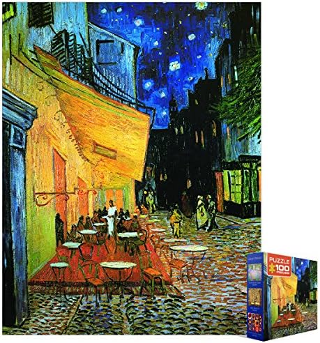 EuroGraphics Cafe at Night by Vincent Van Gogh Mini Puzzle (100-Piece) - Image 3