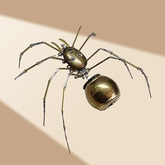 3D Metal Model Kits, Steampunk Bug Mechanical Sculpture Insect DIY Projects Hobby kit Birthday Gift, (Ghost Spider)