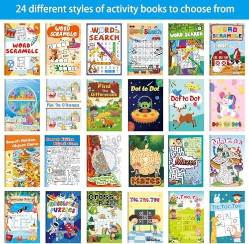 Kalysky 24 Activity Books with Colored Pencils for Kids 4-8 8-12 PartyFavor - Image 4