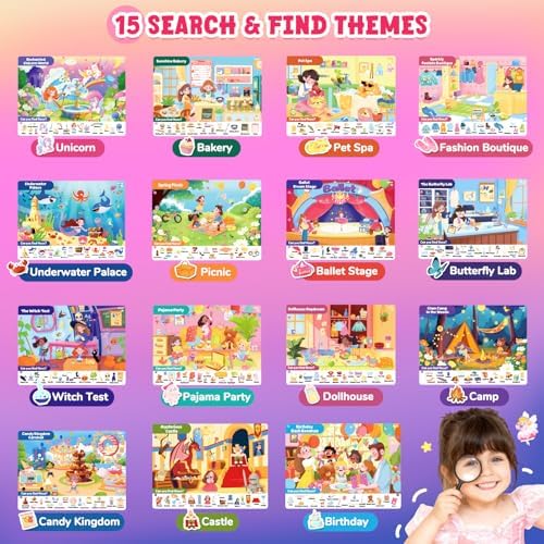 JoyCat Search & Find Activity Books, Educational Toy for Girls Ages 3-6 - Image 4