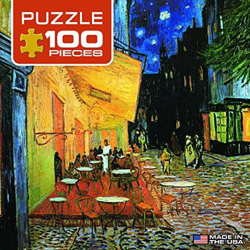 EuroGraphics Cafe at Night by Vincent Van Gogh Mini Puzzle (100-Piece) - Image 4