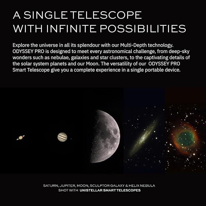 UNISTELLAR Bundle: Odyssey PRO Smart Telescope + Official Backpack (2 Items)