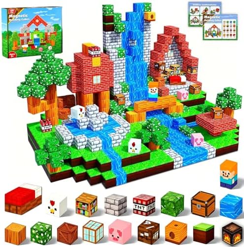 100PCS Magnetic Blocks Cubes Building Toys Set for Kids Ages 3-10 by Unknown