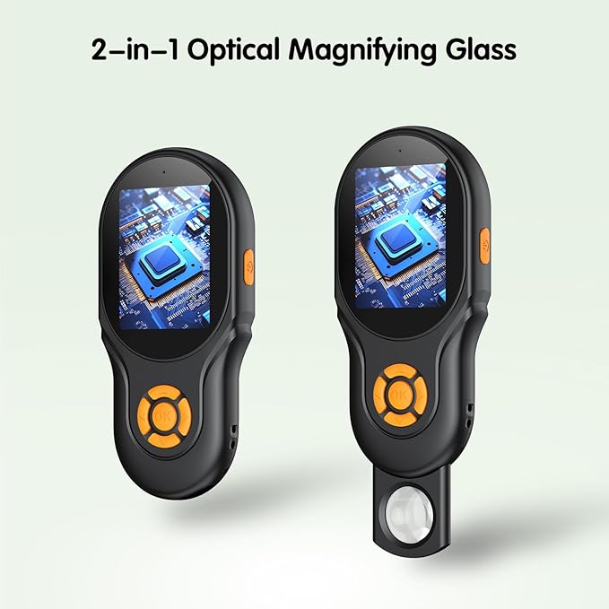 Microscope for Kids, EDCREATY 500X Magnification 2.4-Inch High-Definition Screen, Mini Portable Pocket Handheld Camera for Christmas Birthday Gifts Toys for 4 5 6 7 8 9 10 11 12 Year Old Kids(Black)